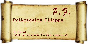 Prikosovits Filippa névjegykártya